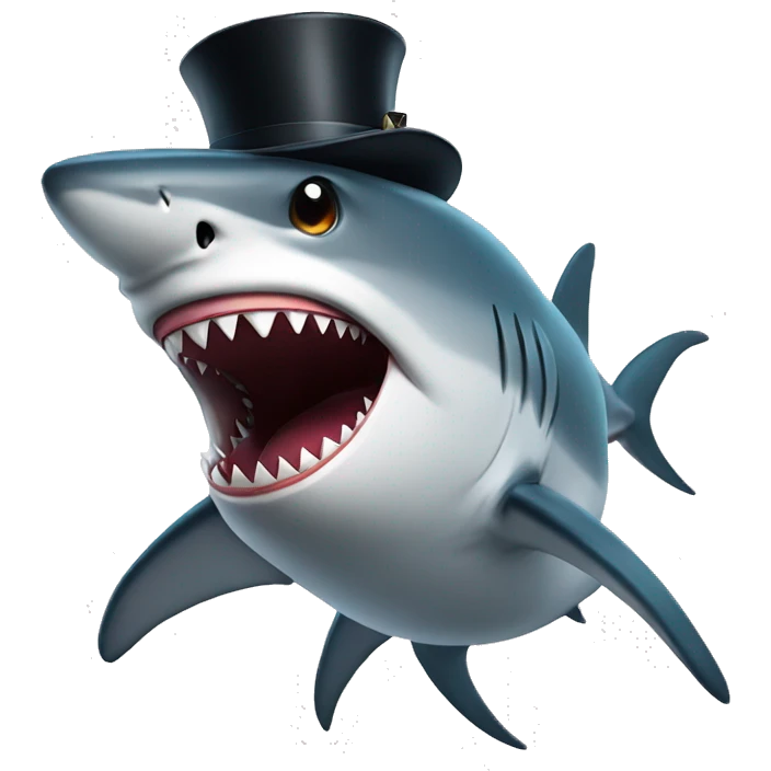 SHARK WITH TOPHAT emoji