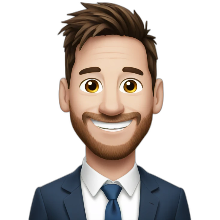 Messi smiling emoji