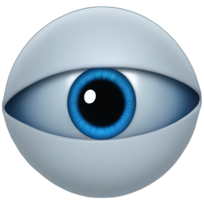 mono eye electric blue spheric creature emoji