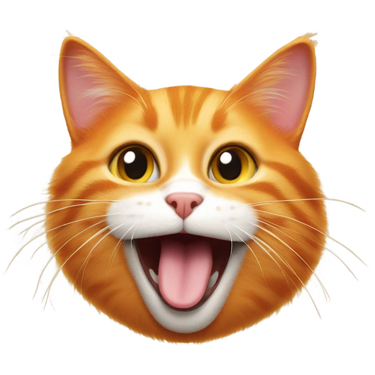 orange cat with tongue out emoji