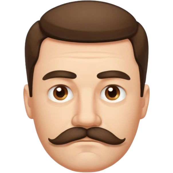  sad 35 years old father with mustache  emoji