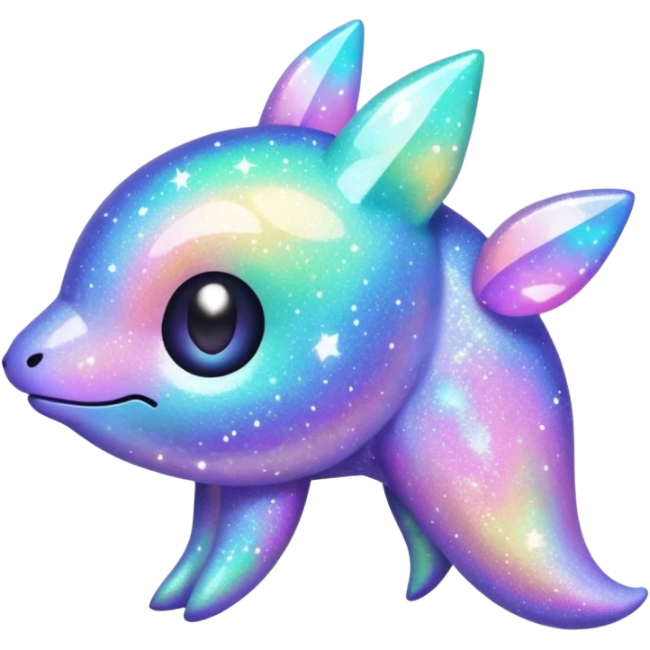 Pastel nebula glittery Randomly-colored sparkly exotic Fakémon-creature emoji