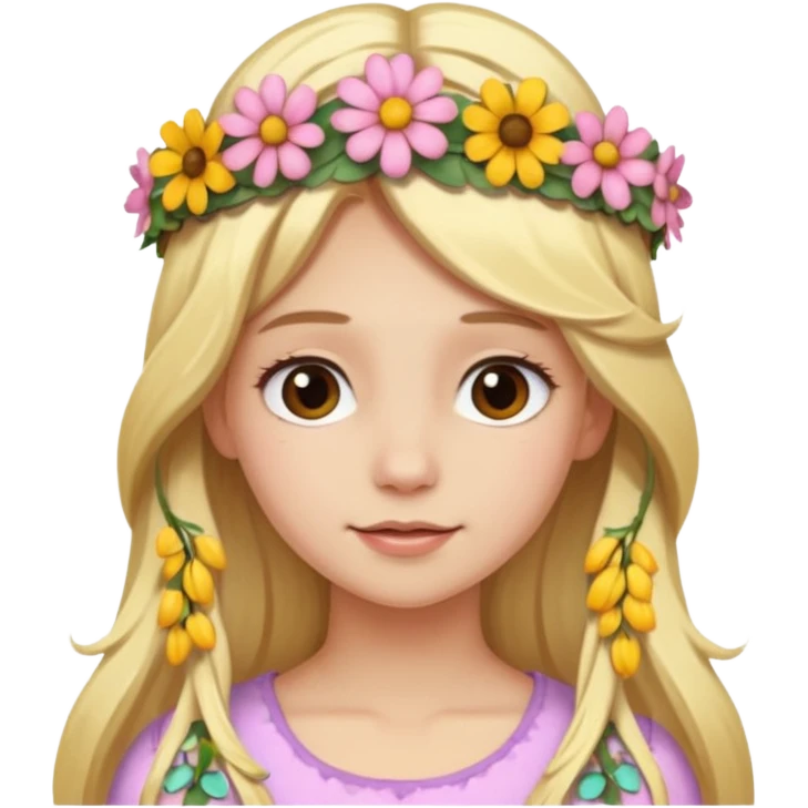 Blonde girl with long hair emoji