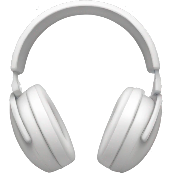 white headphones with white bows emoji