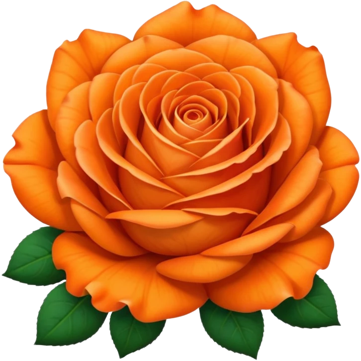 Orange rose emoji