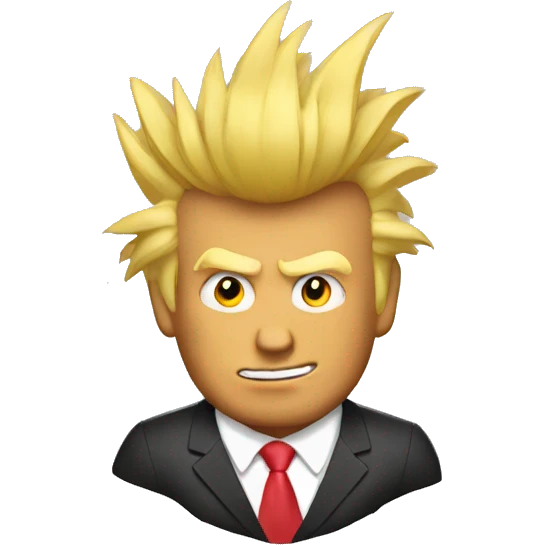 Donald Trump with a mohawk emoji