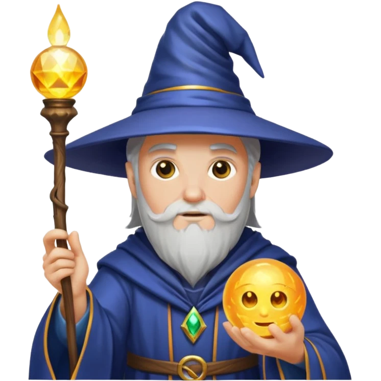 wizard holding a sphere emoji