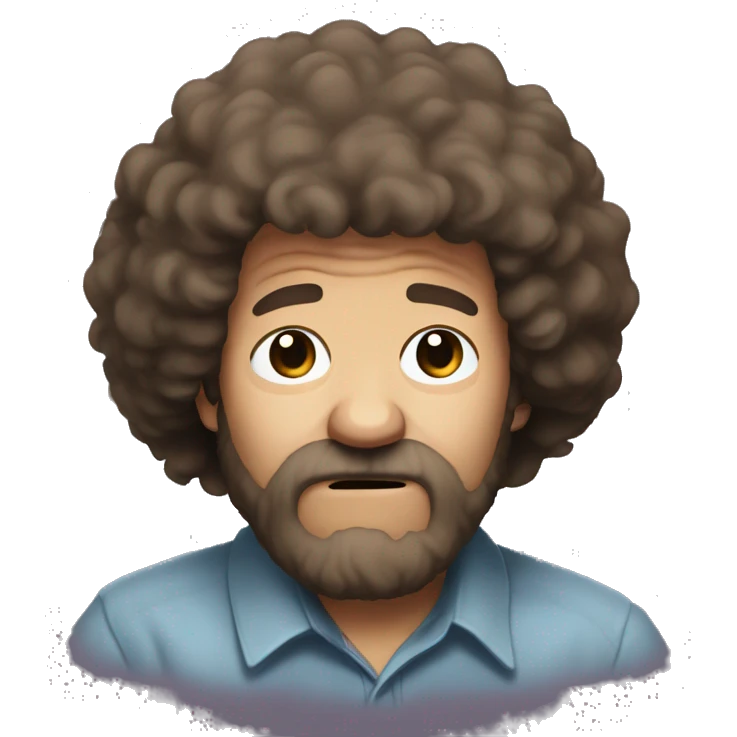 crying Bob Ross emoji