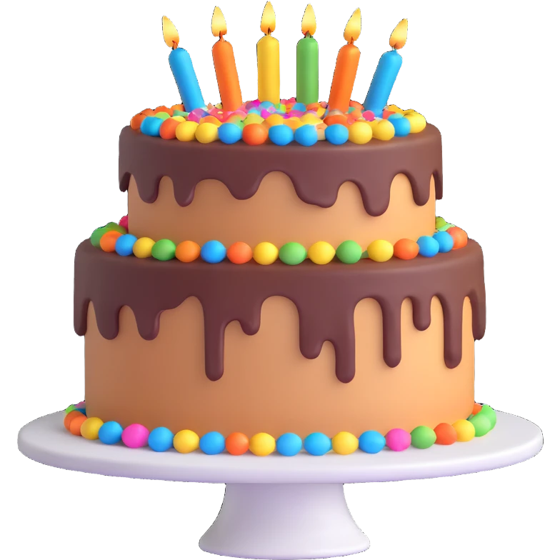 birthday 365, festive cake, colorful confetti, cheerful, celebration, suitable for a year-round birthday theme, vibrant and fun emoji