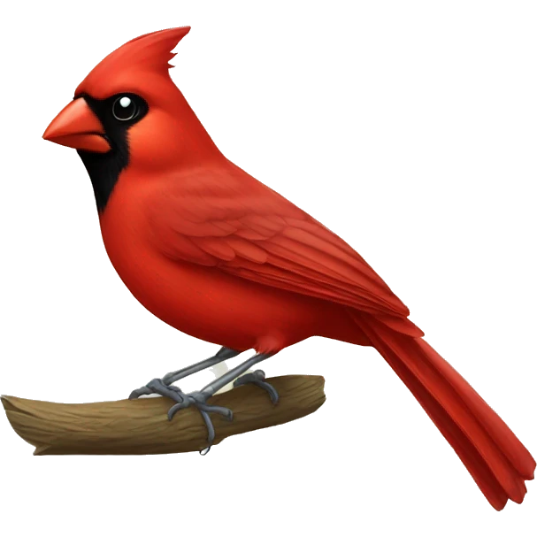 Cardinal bird emoji