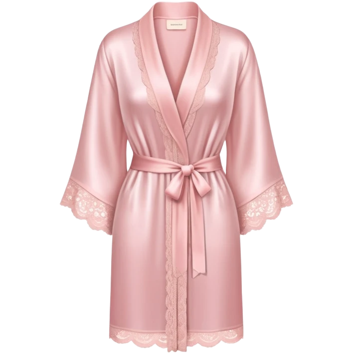 Light pink silk lace robe emoji