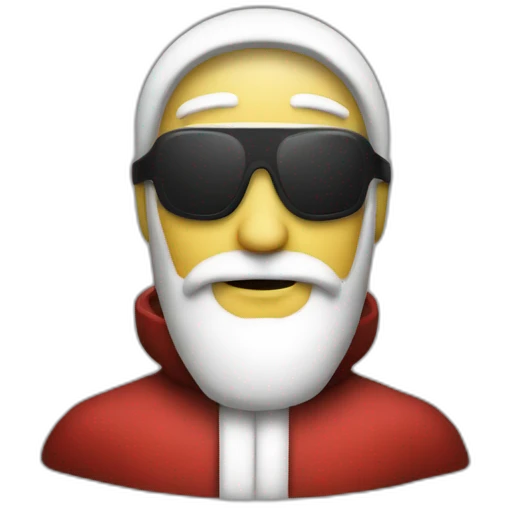 santa claus hacker matrix emoji