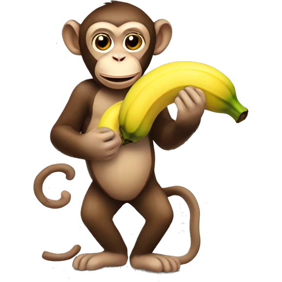 Monkey holding a banana emoji