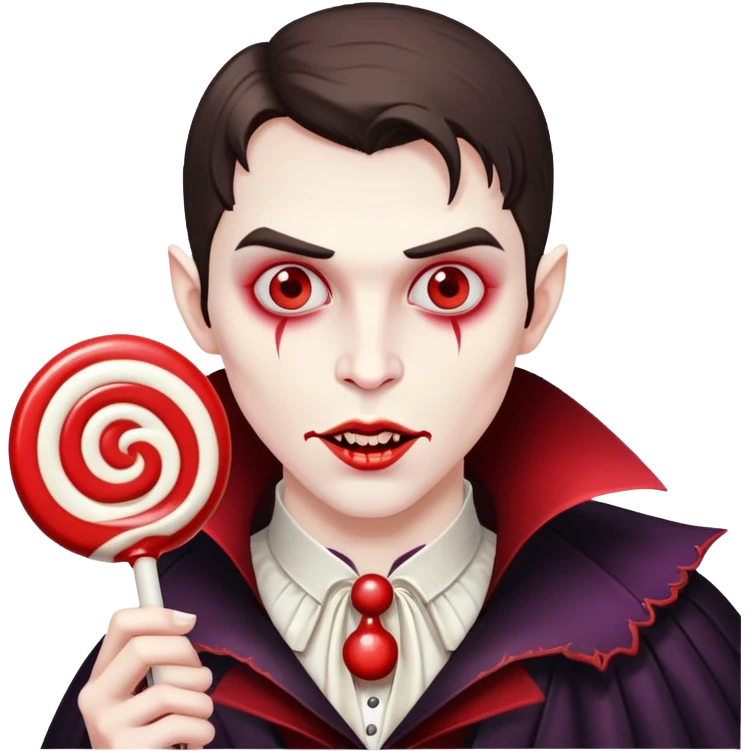 Vampire with lollipop emoji