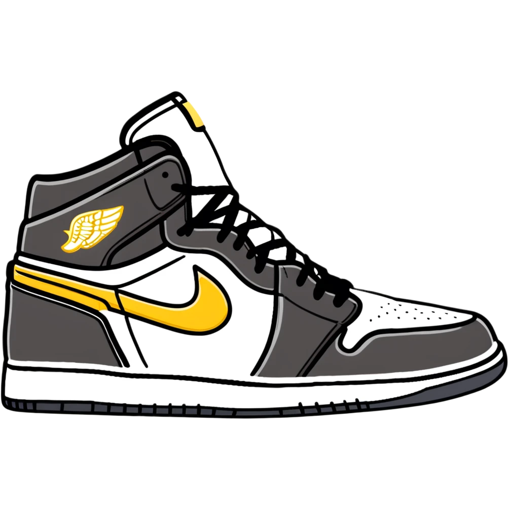 black and gold Jordan 1 sneaker emoji