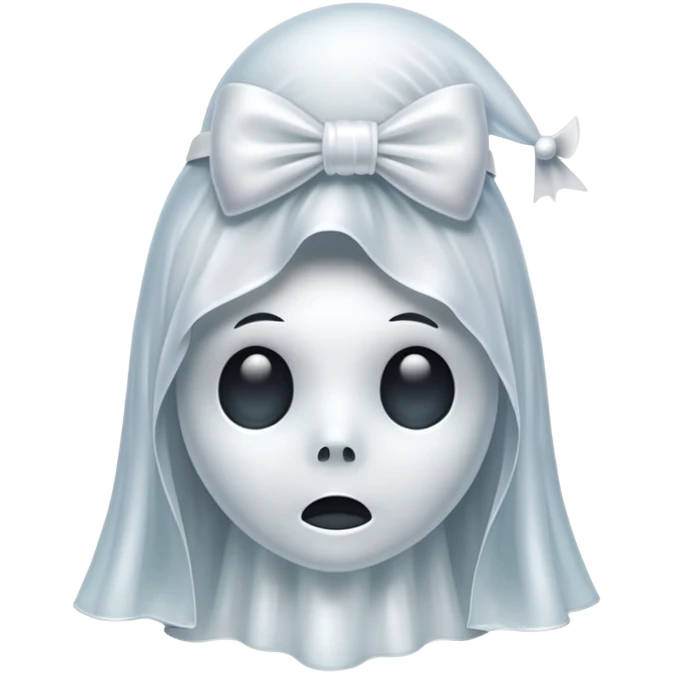 Ghost with bow on head emoji