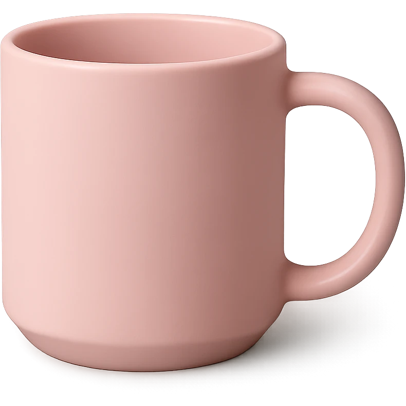 pink coffee cup, stylish emoji