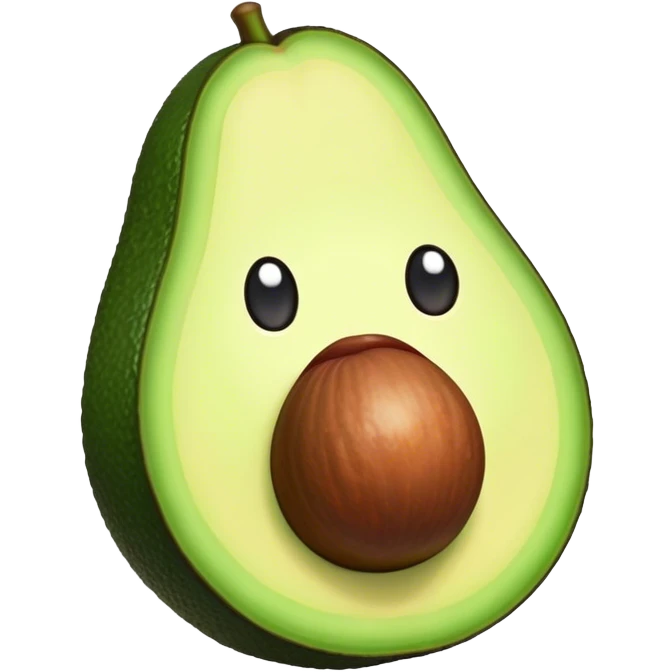 Aguacate con labios grandes emoji