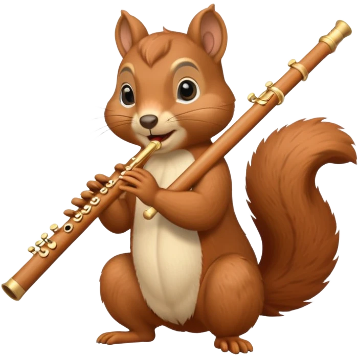 squirrel playing flute emoji
