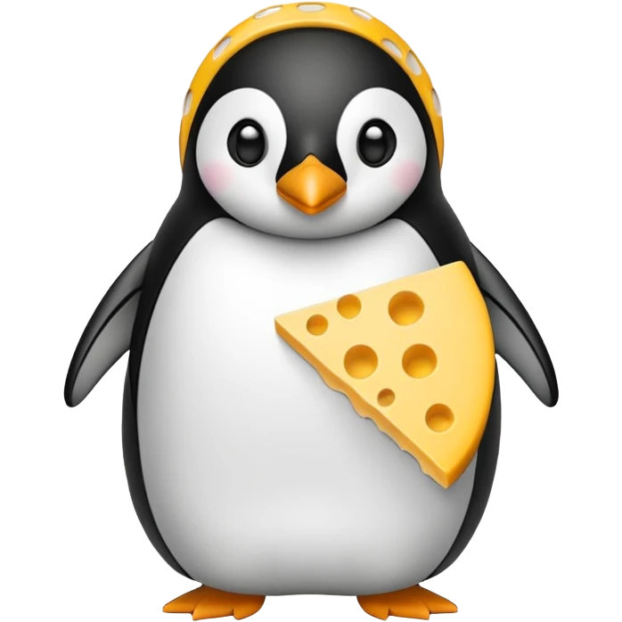 penguin with chese costume emoji