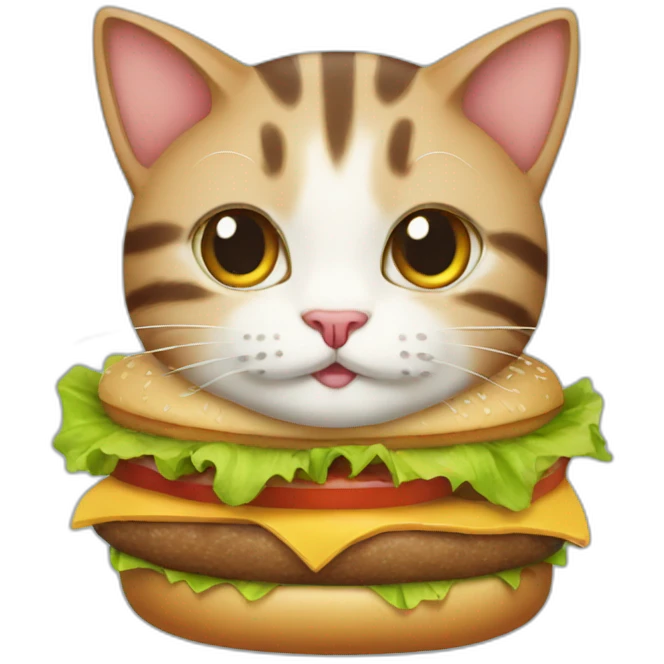 burger cat emoji