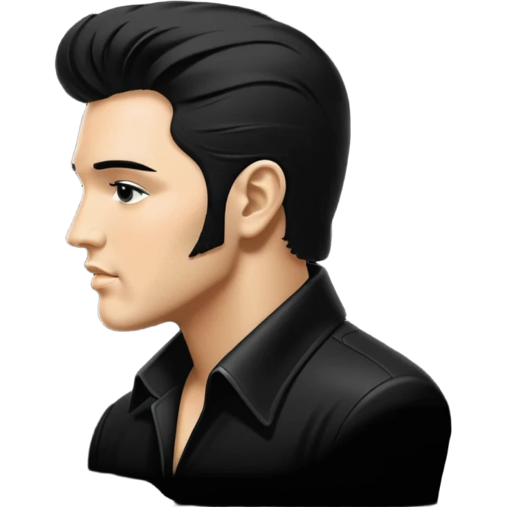 Elvis Presley silhouette emoji