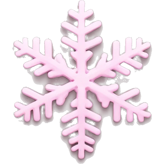 pastel pink snowflake  emoji