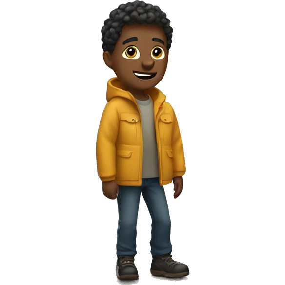 Person standing on mountain top emoji