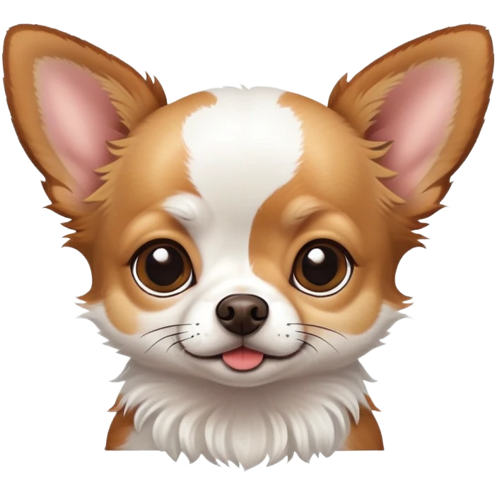 Chihuahua in weiß braun gefleckt  emoji
