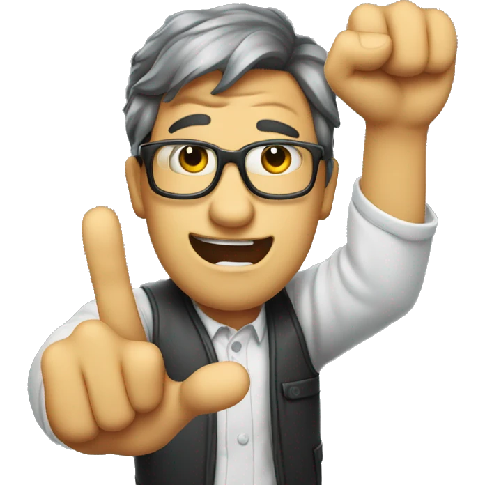 the nerd emoji pushing up its glasss with one finger emoji