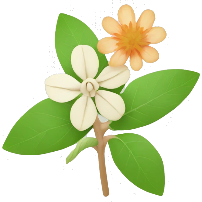 ashwagandha with flower emoji