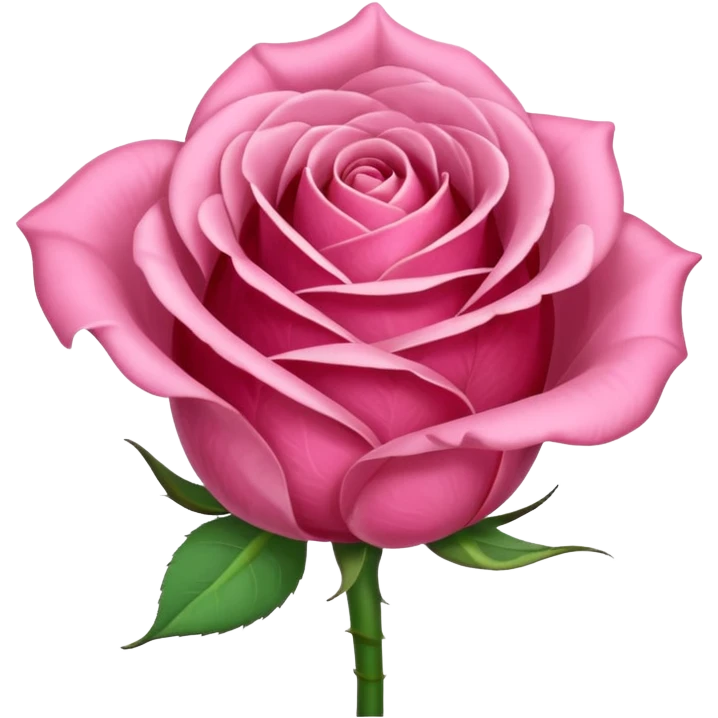 single pink rosebud emoji