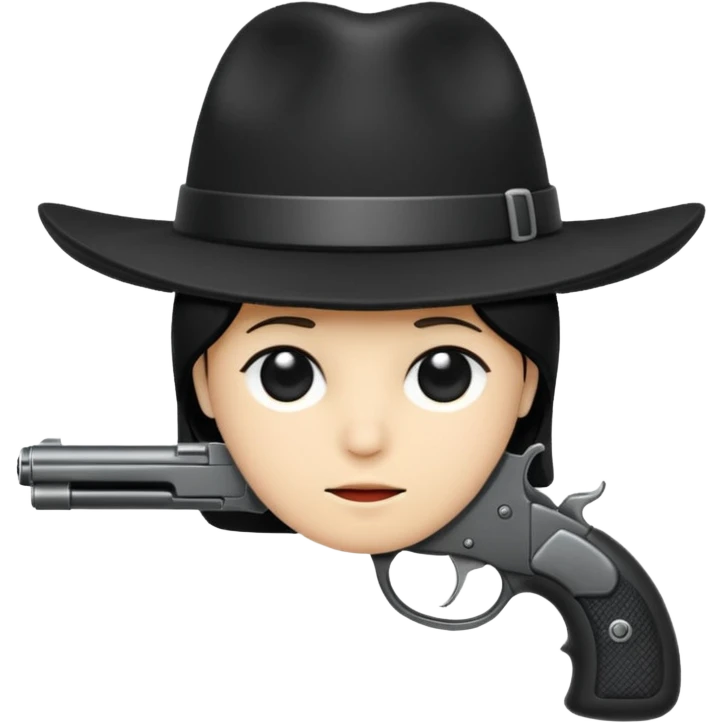 hat with gun emoji