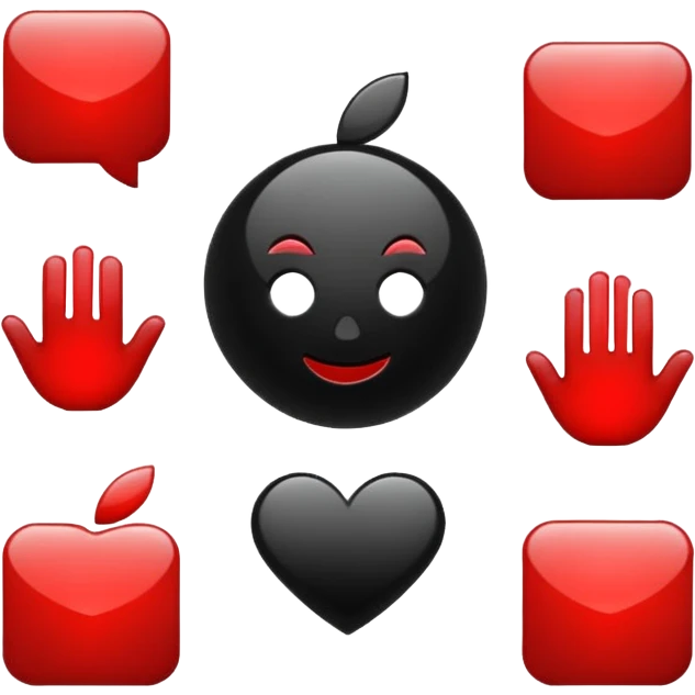 black and red website Icon emoji