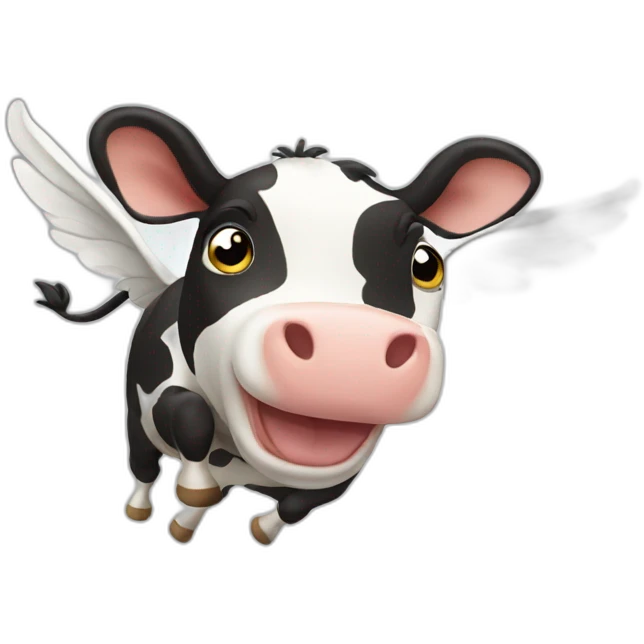 Flying cow emoji