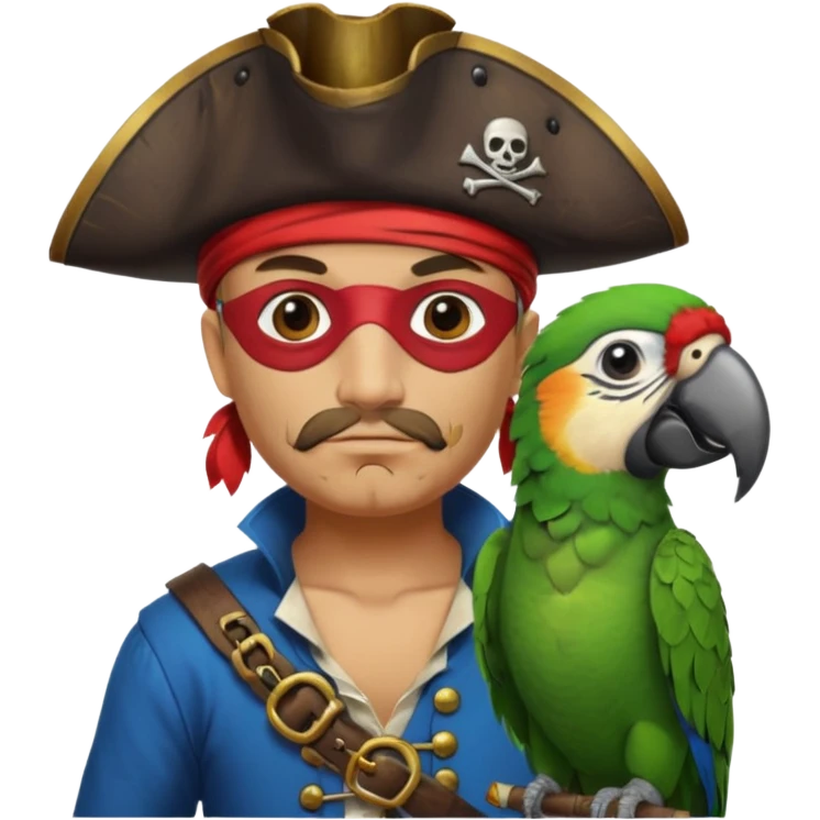 pirate and parrot emoji