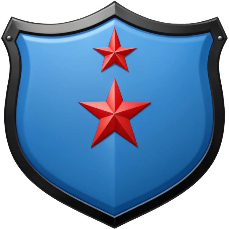 A shield emblem with two top squares: a blue one with "IHS" and a red one with a checkerboard and red circle. The main black shield has a white star, and a white ribbon below reads "DE TENEBRAS ILLUMINARE ET VIAS DIRIGERE".
 emoji