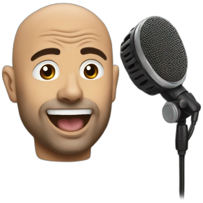 Joe Rogan podcast with a microphone emoji
