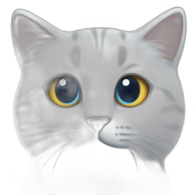 Un chat bleu emoji