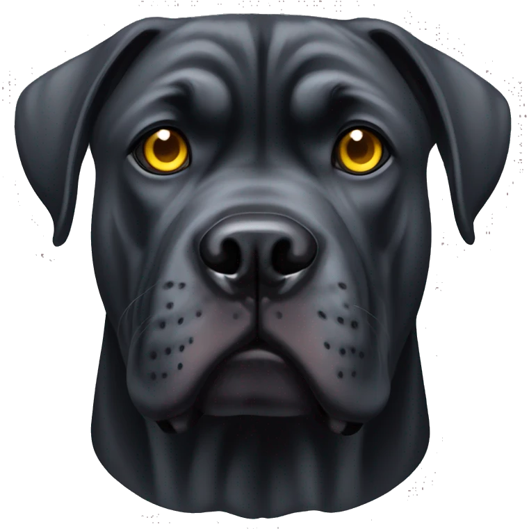 black cane corso with yellow eyes emoji