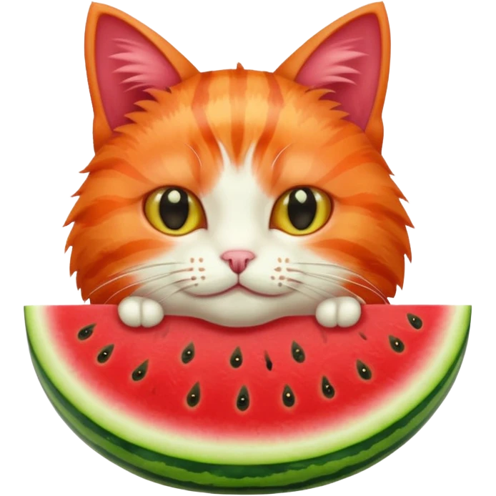 Karpuzlu kedi emoji