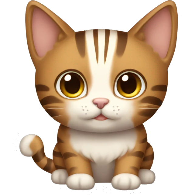 A brown striped cat with angel’s wings emoji