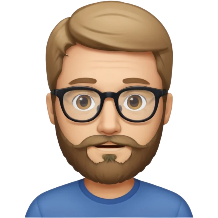 man with beard and glasses emoji