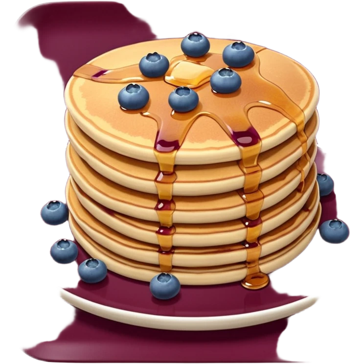 Blueberry pancakes  Burgundy emoji