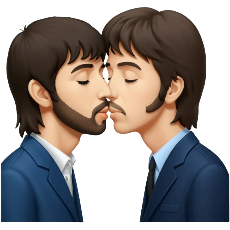 George harrison kissing Paul McCartney emoji