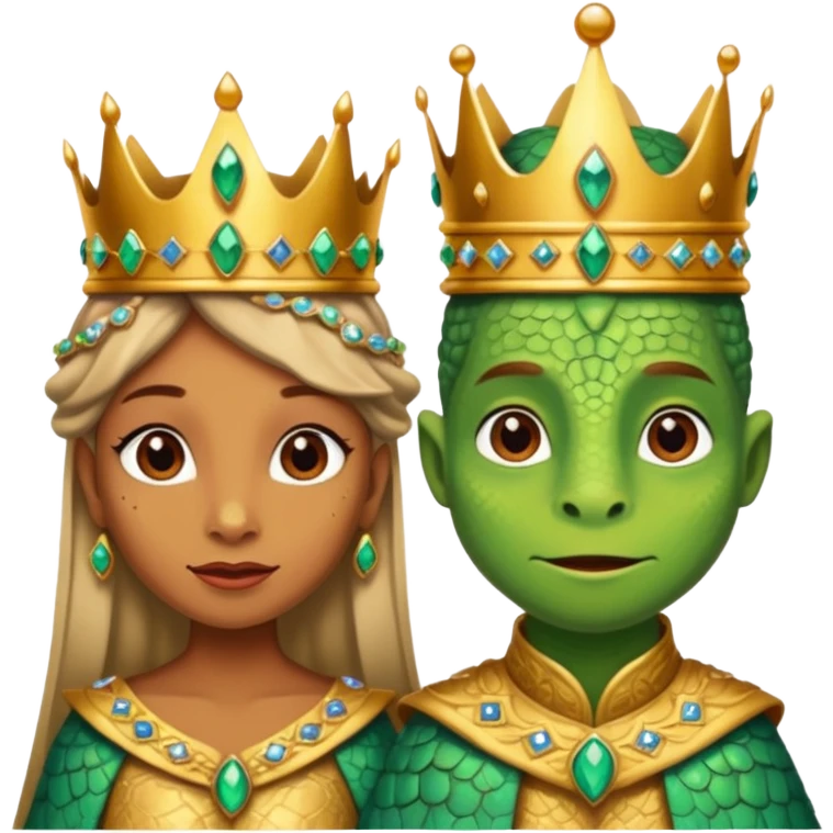 Lizard king and queen emoji