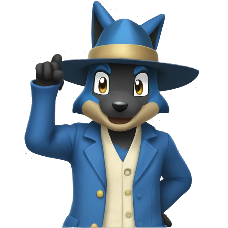 Lucario saying GG emoji
