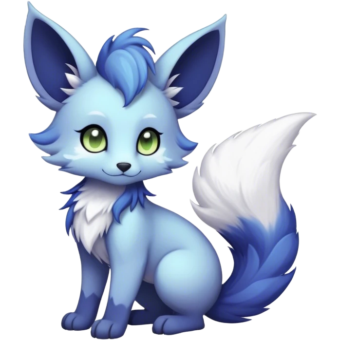 Kawaii dark fantasy ethereal anthro fursona Fakemon with tufted tail  emoji