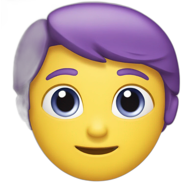 Cœur jaune violet emoji