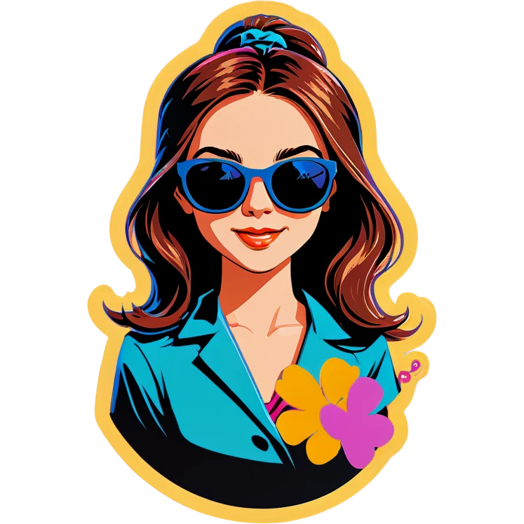 Girl with sunglasses  emoji